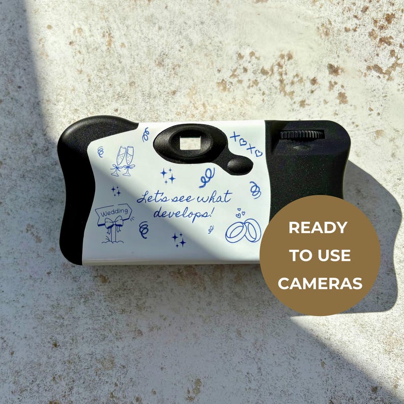 Camera Included Custom Hen Party Disposable Camera, Personalised Kodak FunSaver Line Art Hen Do Gift image 6