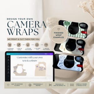 Custom Disposable Kodak Camera Wrap, Canva Template For Funsaver, Printed For You Camera Sticker