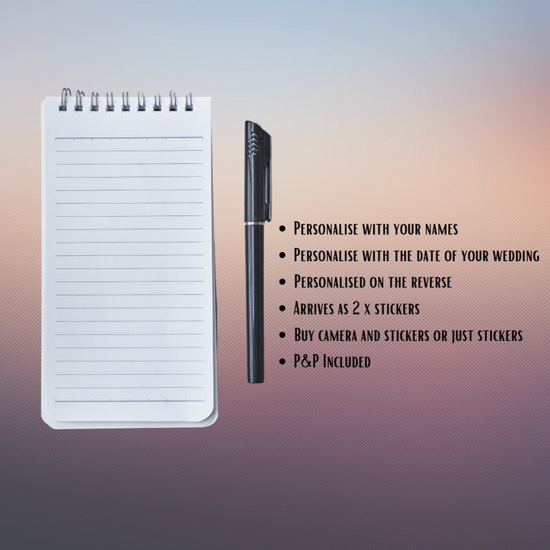 Custom Disposable Camera Sticker Wedding Table Favours Etsy