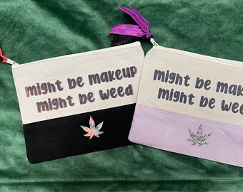 Weed Makeup Bag Etsy