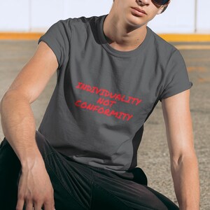 Individuality Not Conformity Graphic Tee - Rebellion Top image 3