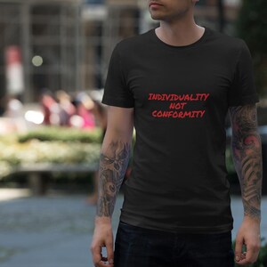 Individuality Not Conformity Graphic Tee - Rebellion Top image 2