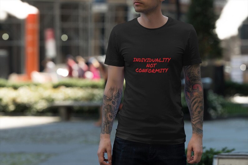 Individuality Not Conformity Graphic Tee - Rebellion Top image 2