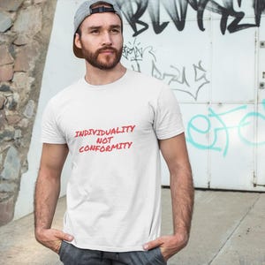 Individuality Not Conformity Graphic Tee - Rebellion Top image 6