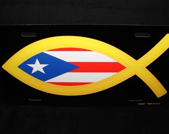 Puerto Rico Flag License Plate Color/'s RedWhiteBlue Brand NEW!
