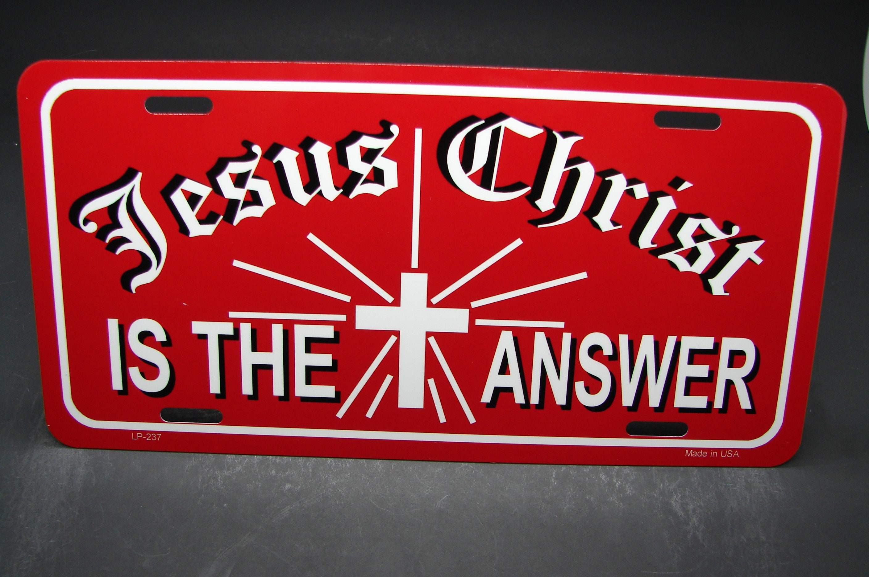 JESUS CHRIST Is The Answer License Plate Metal Novelty Car Etsy