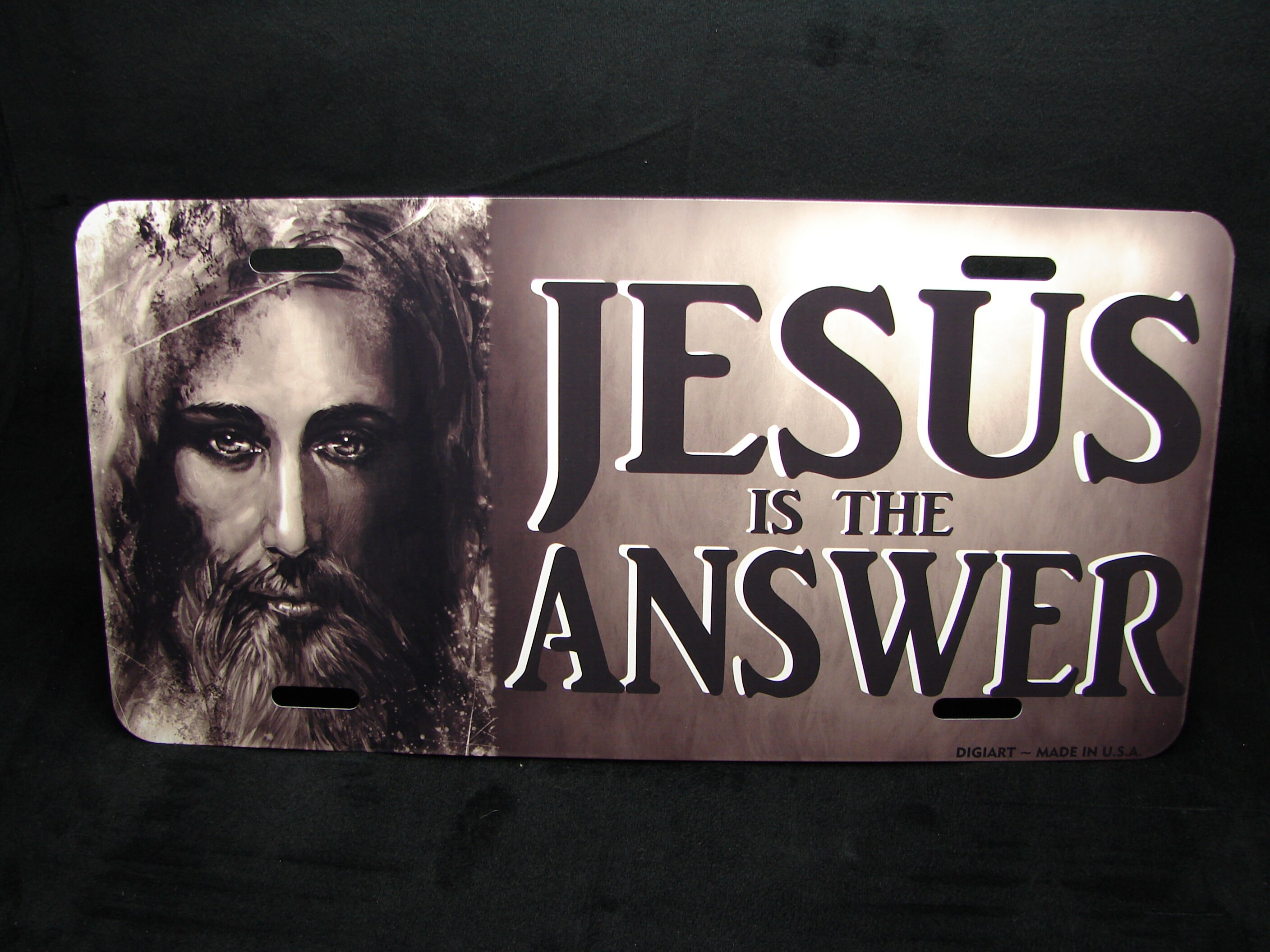 JESUS CHRIST Is The Answer License Plate Metal Novelty Car Etsy