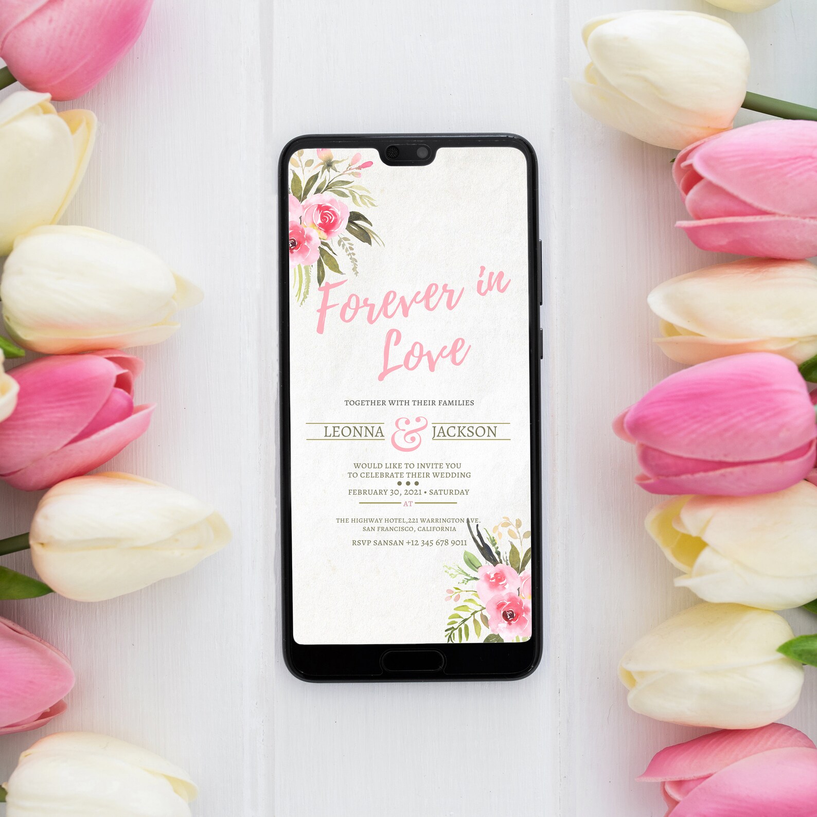 Electronic Wedding Invitation E Invite Wedding Wedding Etsy