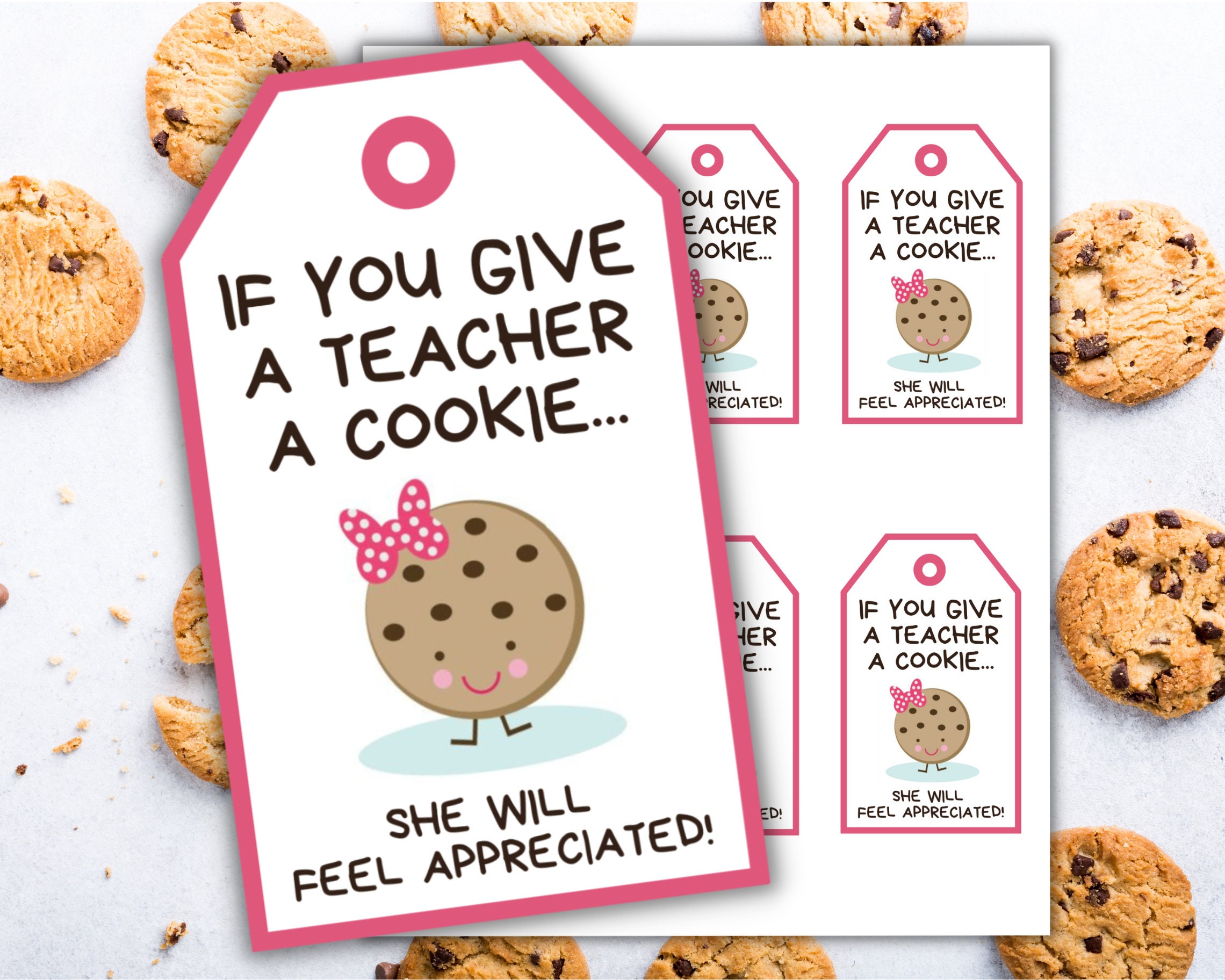 If You Give a Teacher a Cookie Printable Tag Teacher Etsy If You Give a Teacher a Cookie Printable Tag Teacher Etsy