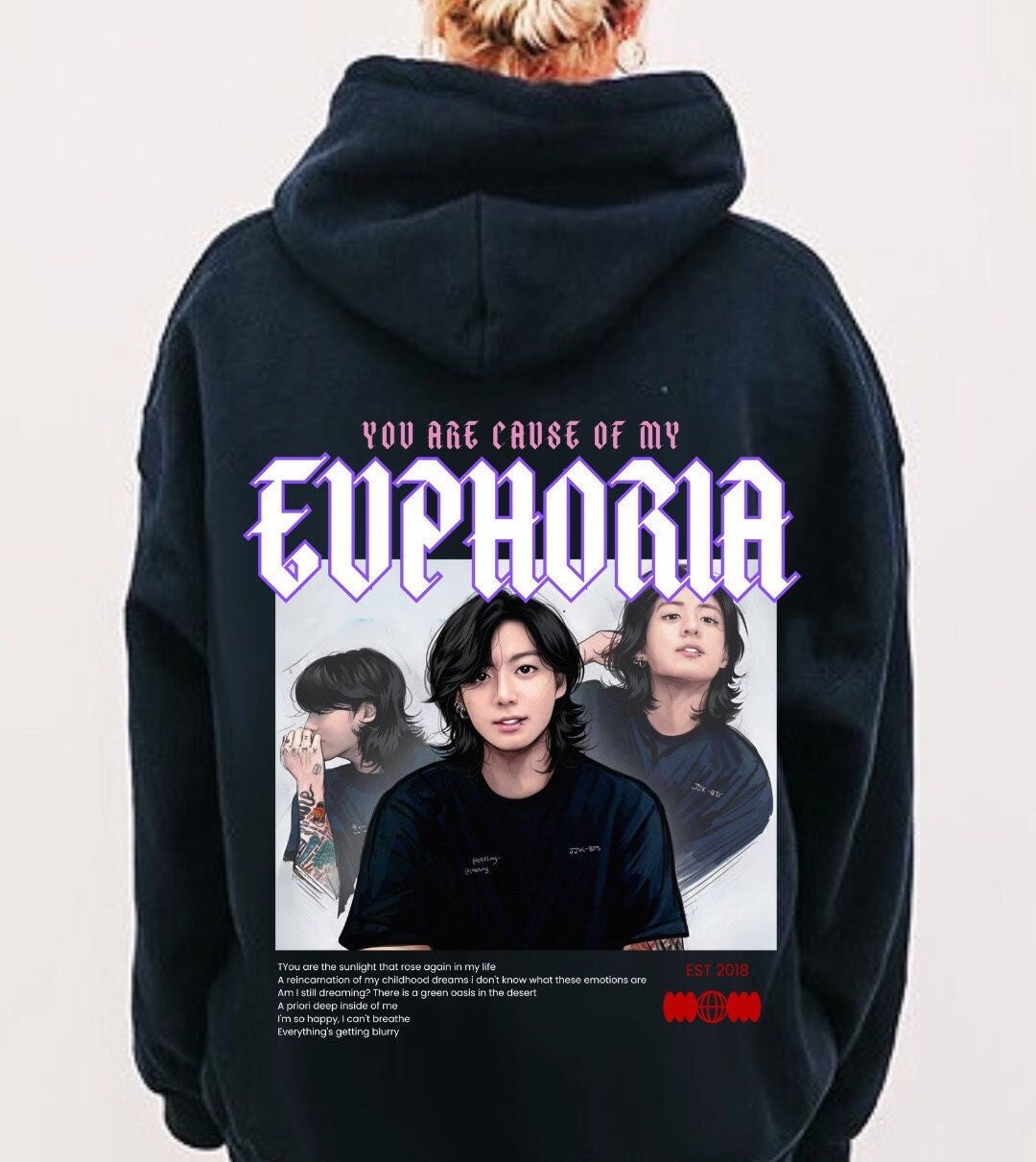 Sweat à Capuche Jungkook Seven K-pop - Coton, Coupe Ample, Impression 3D, Streetwear Décontracté