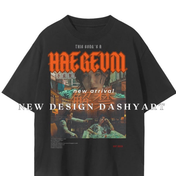 T-shirt BTS Suga haegeum pour les fans Chemise haegeum de vêtements de fan K-pop inspirée de Suga avec Suga