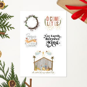 Christelijk kerststickervel, christelijke kousvullers, christelijke kerstcadeaus