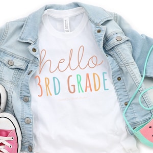 Hello 3rd Grade Shirt, Hello Third Grade Shirt, Hello Third Grade T-Shirt, Back to School, First Day of School, School Pictures Shirt