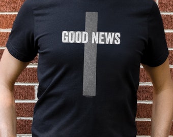 Good News Cross Graphic Tee - Christian Unisex Shirt