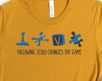Following Jesus Changes The Game Shirt: Christian Board Game Tee