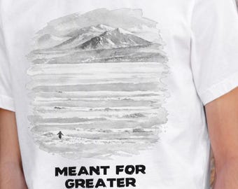 Meant For Greater: Penguin Shirt With Mountain