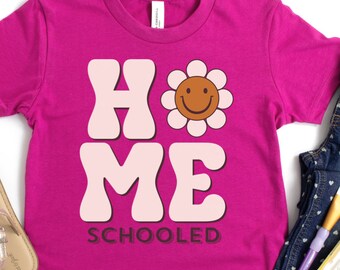 Hausgeschult Blumen Jugend Shirt, Homeschool T Shirt für Mädchen