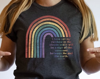 Genesis 9:13 Shirt, Christian Rainbow Shirt, God’s Promise Tee, God’s Covenant TShirt