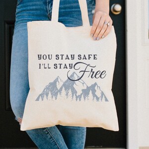 Sac fourre-tout écologique I'll Stay Free, Sac fourre-tout Stay Free, Cadeau gratuit, Cadeau sobre, Sac Stay Free, Liberty, Freedom