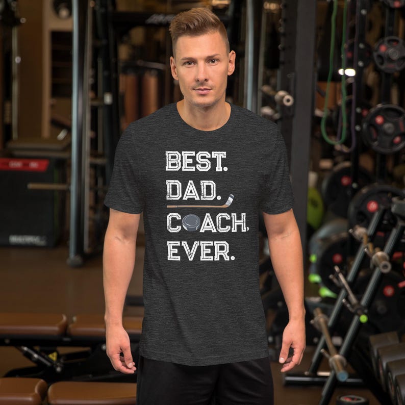 Best Dad Coach Ever Shirt, Father’s Day Hockey Coach Shirt, Gift for Coach Dad