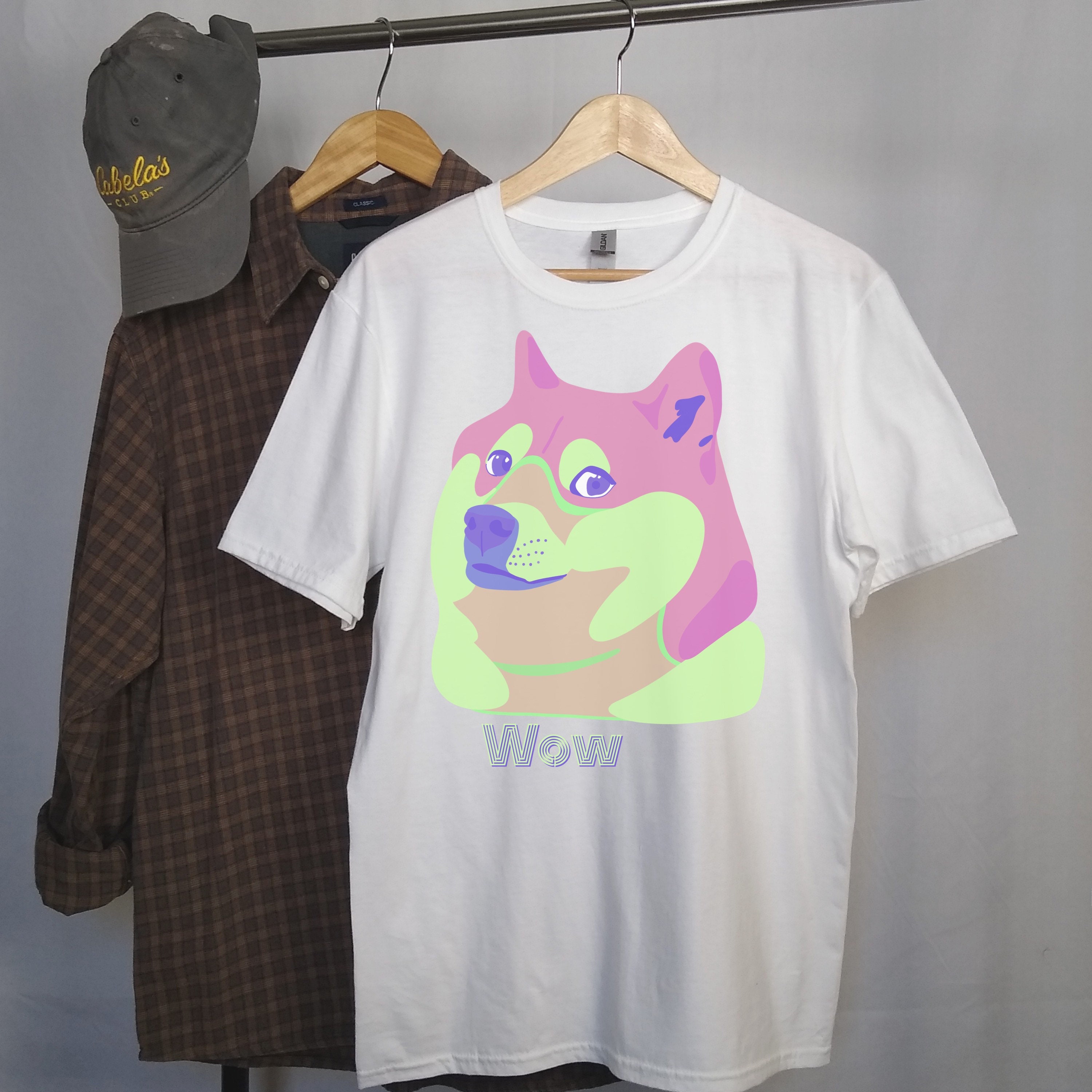 Camiseta con meme de perro basada en Doge Wow de Internet colorida - Etsy  México, image size:3000x3000