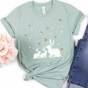 Let It Snow Shirt, Rabbit Shirt, Christmas Shirt for Her