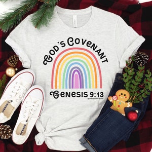 God es Covenant Genesis 9:13 Shirt, Christliches Regenbogen Shirt, Bibel Vers Shirt, Glaube Shirt, Hoffnung Shirt, Christliches Shirt, Regenbogen Shirt