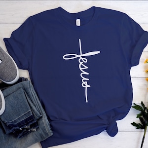 Jesus Cross Shirt, Christian Shirt, Cross Shirt, Jesus Shirt, Faith Shirt, Church Shirt, Catholic Shirt, Jesus Loves Me,Homeschool Mom Shirt