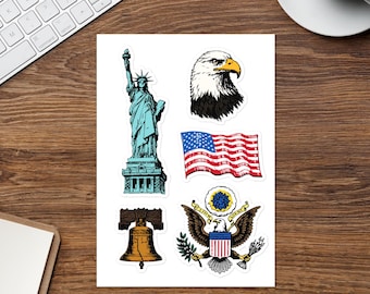 USA Stickers: 250 Years of Freedom, American Flag, Patriot