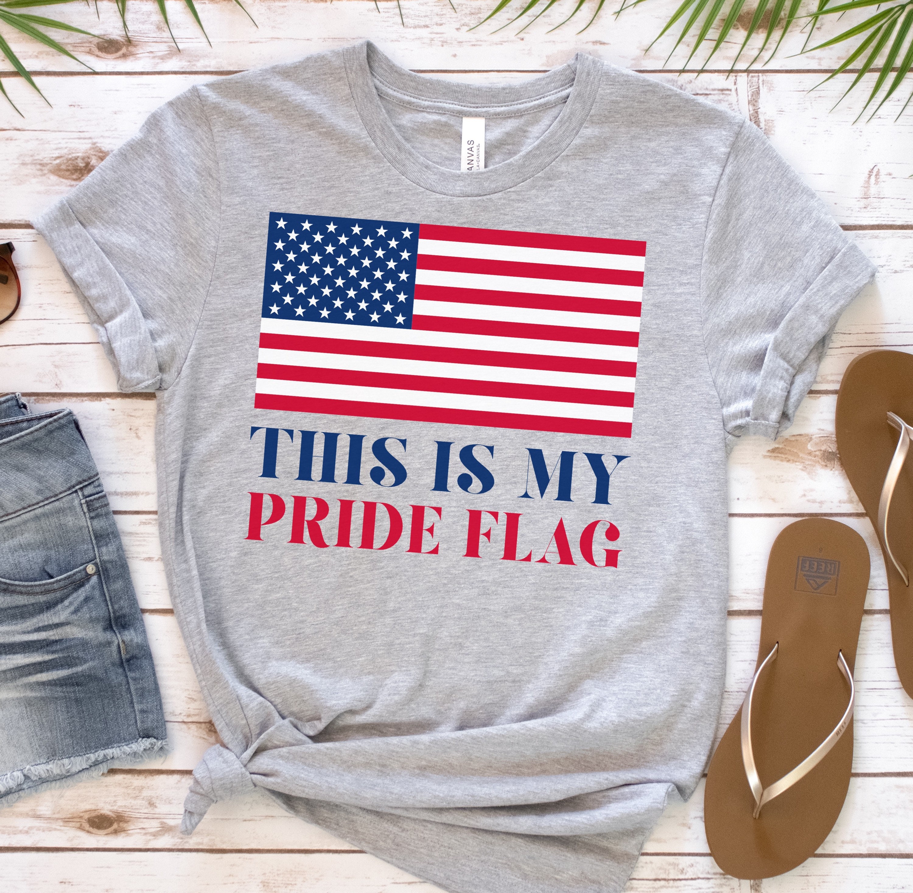 This is My Pride Flag American Flag Shirt, Conservative Patriot T