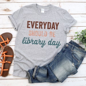 Library Day Shirt: Ring-Spun Cotton Tee for Librarians