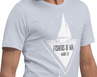 Fishers of Men Christian T-Shirt: Father's Day Fishing Gift
