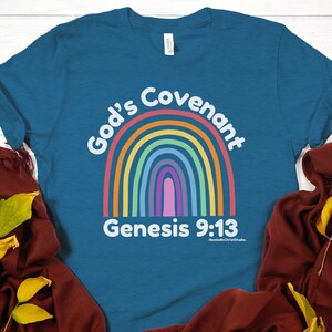 Gottes Bund Genesis 9: 13 Shirt, christliches Regenbogen-Shirt, Bibel-Vers-Shirt, Glaube-Shirt, Hoffnung-Shirt, christliches Shirt, Regenbogen-Shirt