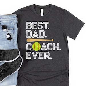 Meilleur papa entraîneur de tous les temps, chemise d'entraîneur de softball pour la fête des pères, cadeaux pour papa