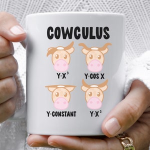 Math Teacher Coffee Mug, Cowculus Mug, Calculus Coffee Mug, Funny Math Mug, Funny Calculus Mug, Humorous Mathematics Mug, Funny Math Gift