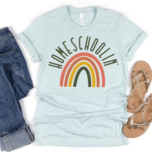 Homeschool Rainbow, Homeschool Shirt, Homeschool Mama, Homeschool Mom T-Shirt, Homeschool Teen, Mothers Day Gift, Vintage,
