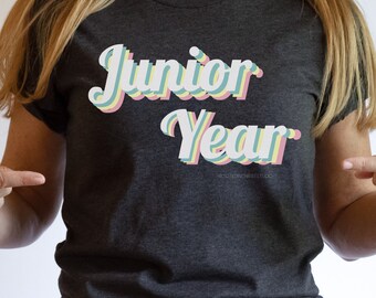 Junior Year Retro Rainbow Shirt, Junior Year Shirt, Junior T-Shirt, Premier jour de Junior Year, Junior Life, Back to School T-Shirt