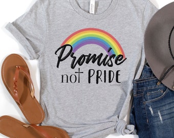 Versprechen nicht stolz christliches Regenbogen-Shirt : Damen-Grafik-T-Shirt
