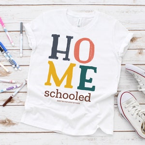 Kids Homeschooled Shirt, Fun Graphic Homeschool Tee, Homeschooled T-Shirt, Virtual Learning, Homeschooling, Homeschool Life, Back to School
