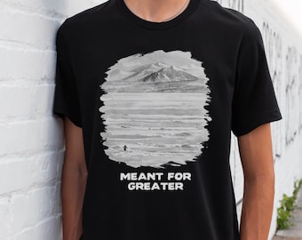 Meant For Greater: Penguin Shirt With Mountain