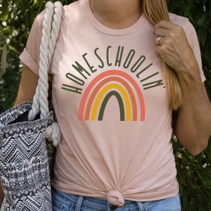 Homeschool Rainbow, Homeschool Shirt, Homeschool Mama, Homeschool Mom T-Shirt, Homeschool Teen, Mothers Day Gift, Vintage,
