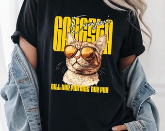 Camiseta de gato gánster, camiseta de felino genial, regalo divertido para amantes de los gatos