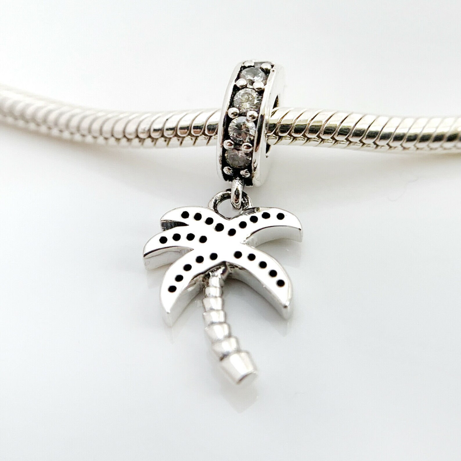 New Authentic Pandora Silver Charm Palm Tree Travel & Vocation Etsy