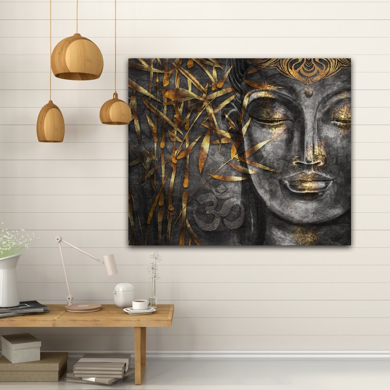 Buddha Wall Art Hindu Wall Art Yoga Studio Decor Meditation | Etsy