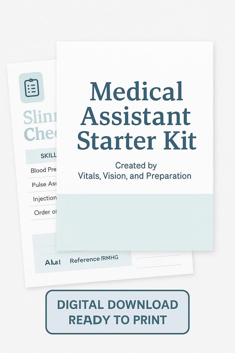 Printable Medical Assistant Work Guide.pdf Medical Assistant Starter Kit | Printable Clinical Reference Bundle ...
