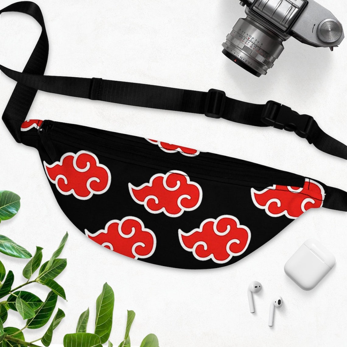 Akatsuki Fanny Pack Bolsa De Naruto Bolsa De Viaje De Etsy