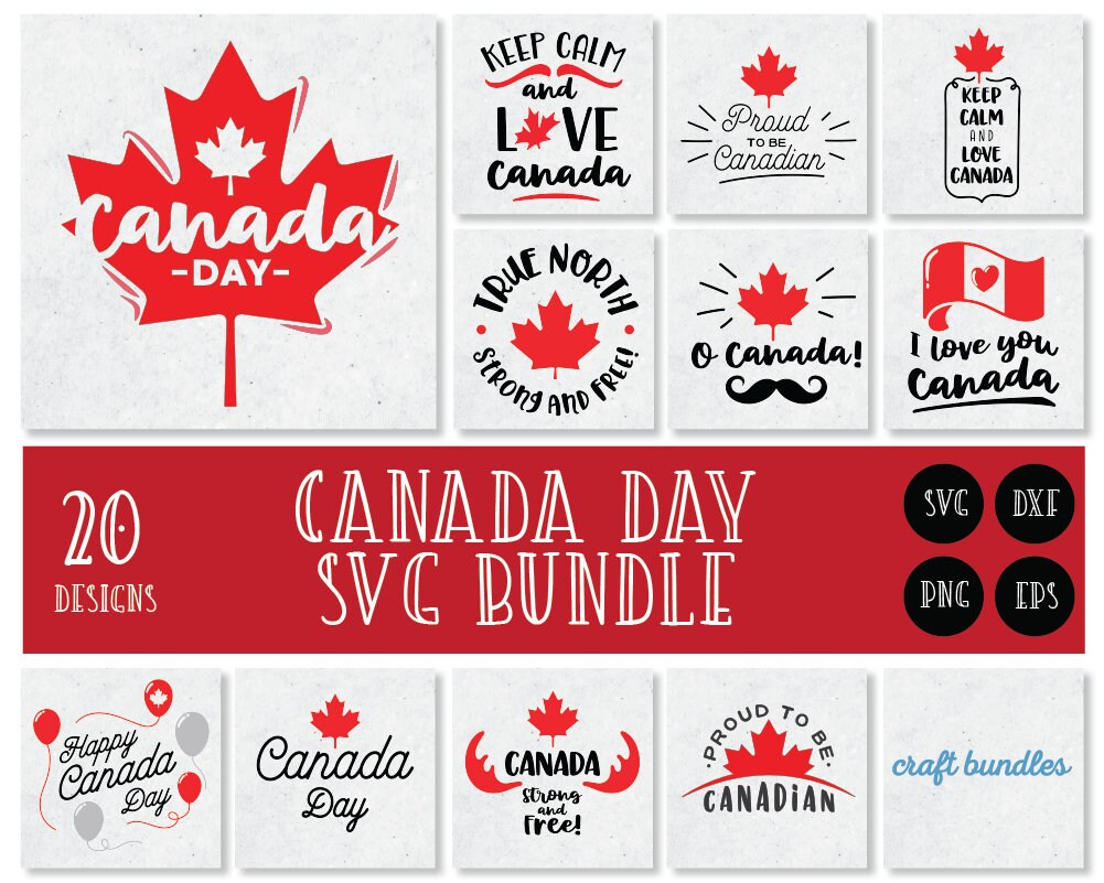 Canada Day Quotes SVG Bundle Deal Canada Day SVG Cricut Etsy