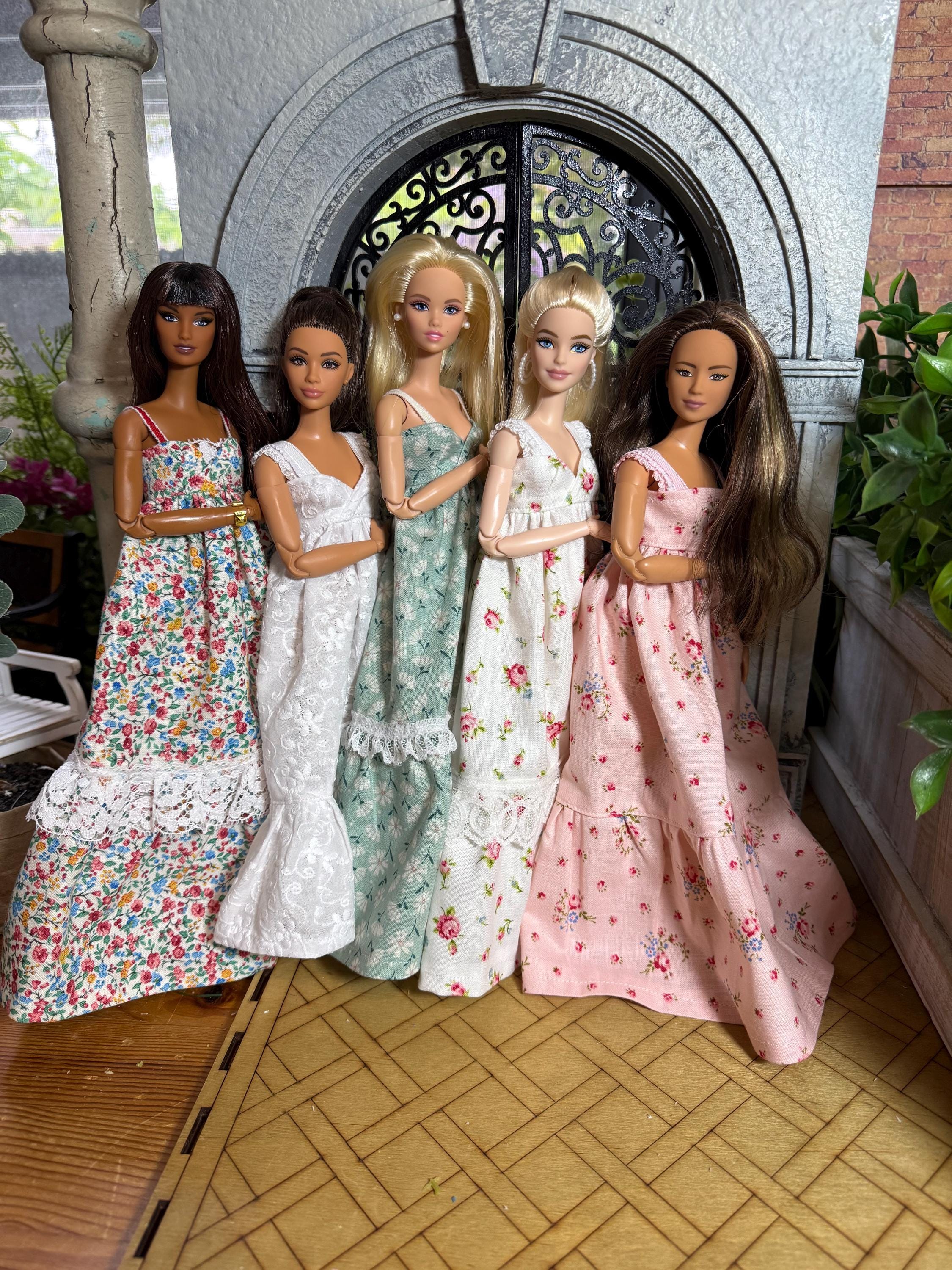 chinese dress ladies Barbie Girls Long Sleeve Dress | 100% Cotton | Unicorn