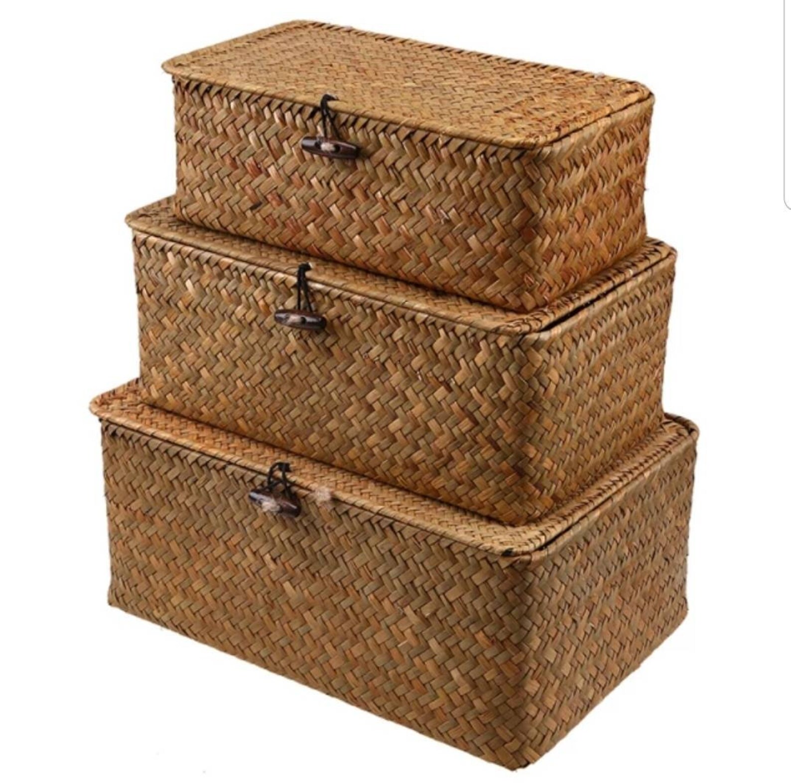 Handmade Seagrass Woven Storage Box Seaweed Storage Finishing Etsy