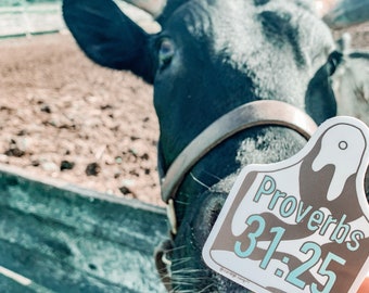 Proverbs Cowtag Sticker